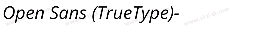 Open Sans (TrueType)字体转换
